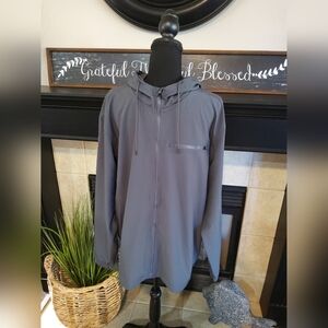 LEG3ND Men's Gray Windbreaker Jacket